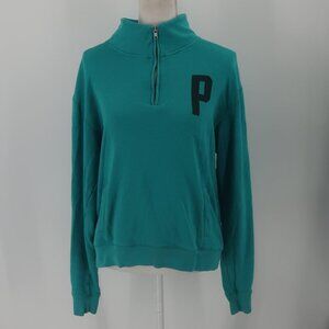 Victoria's Secret PINK Love Pink Women's Quarter Zip Pullover Sweatshirt Small